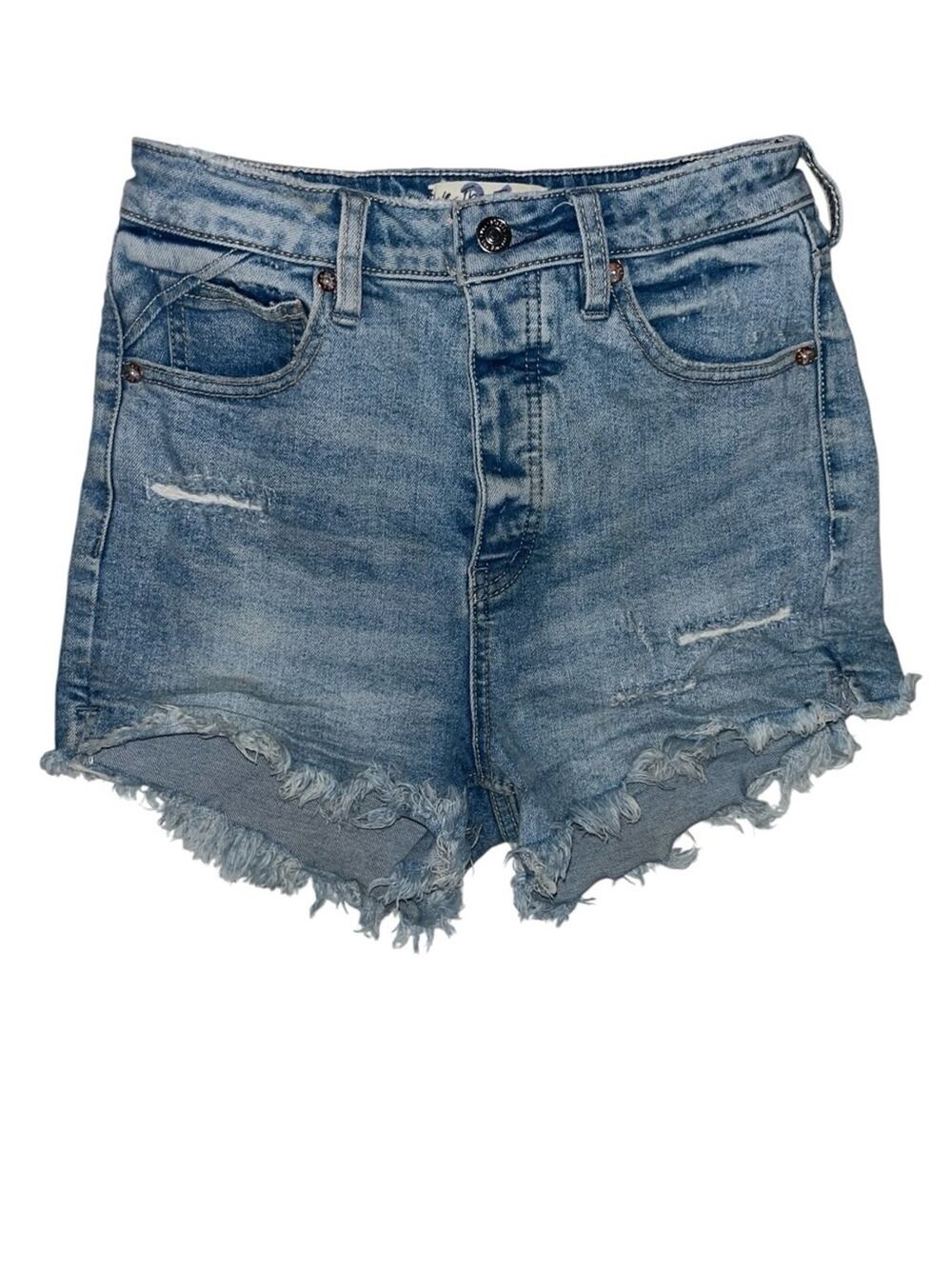 Size 26 We the free Buttonfly Intentionally Distressed Denim shorts